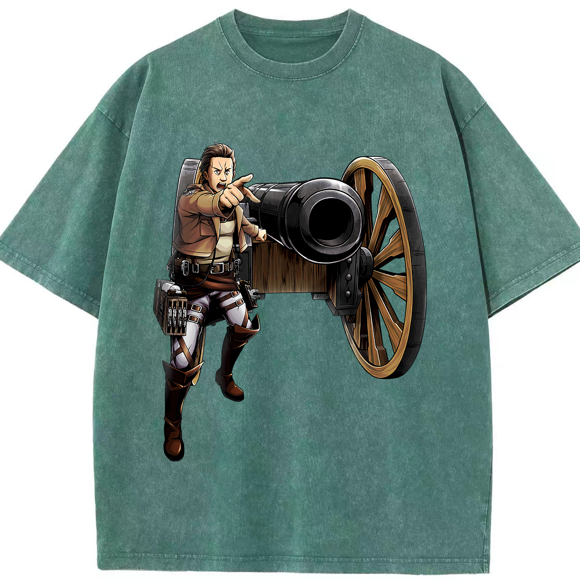 （画像用） 進撃の巨人 Attack on Titan 綿100% ヴィンテージ風 半袖Tシャツ（フロントプリント）